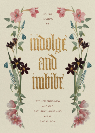 Gothic Garden - Party Invitation by Open Sea Design Co.