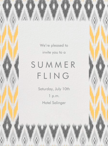 Ikat - Summer Party Invitation by Paperless Post