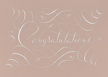 Congratulations Flourish - Greeting Card by Bernard Maisner