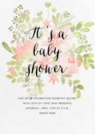 Pressed Blossoms - Baby Shower Invitation by Paperless Post