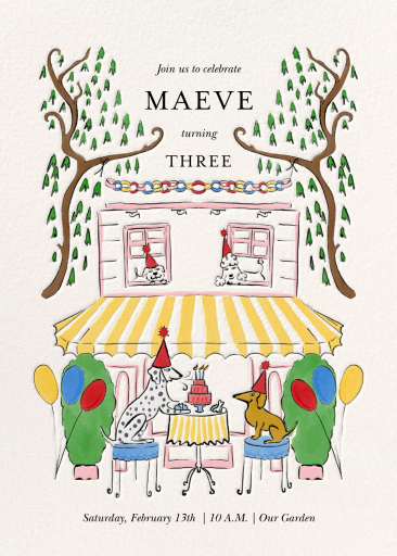 Puppy Play - Birthday Invitation by Tamborine Press