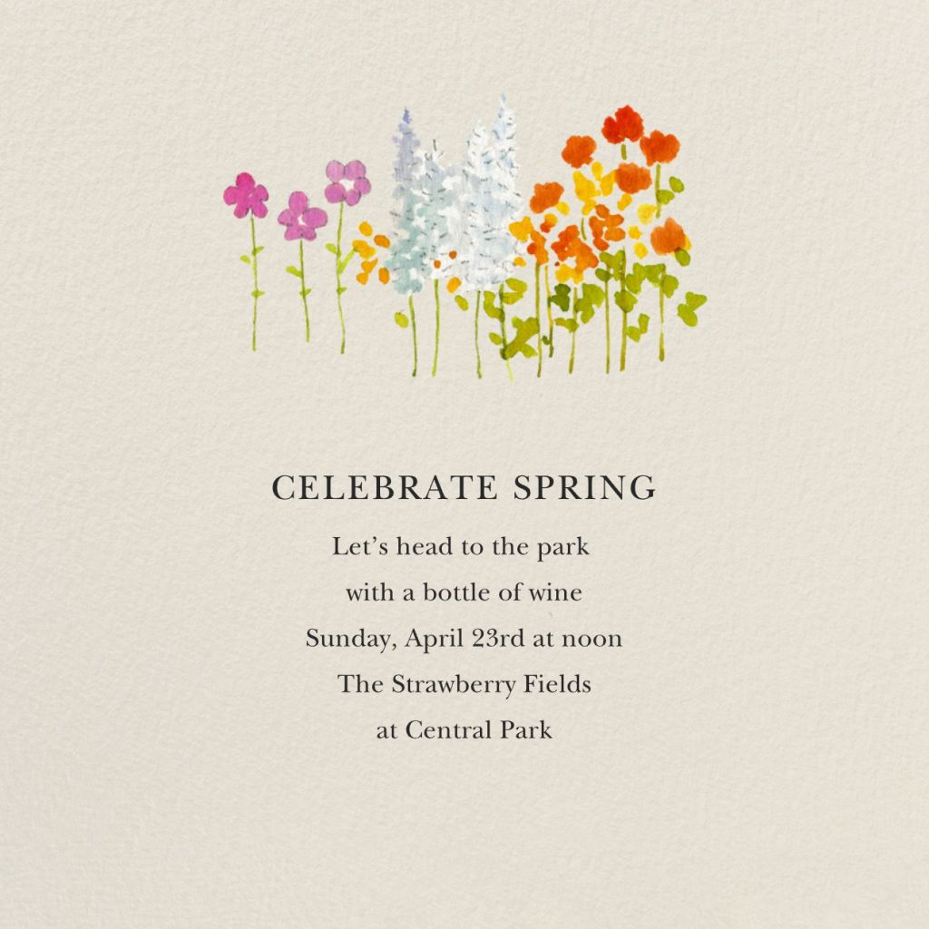 Wildflower Stems Invitation
