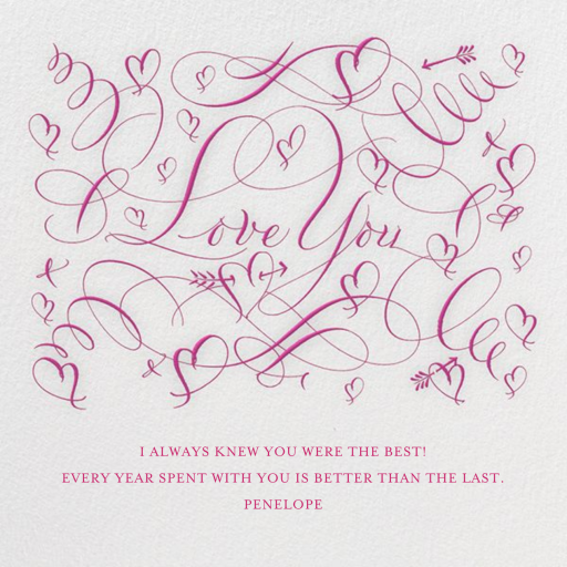 Love You - Love and Romance Card by Bernard Maisner