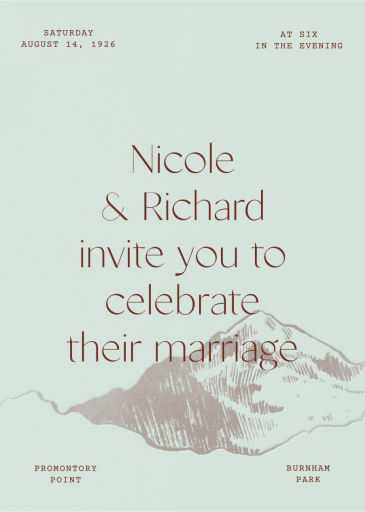 Mountainscape - Wedding Invitation by Paperless Post