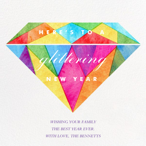 Glittering New Year - New Year's Card by Paperless Post