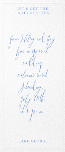 Minimalist Script Invitation