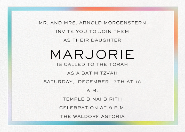 Mitzvah Lighting (Photo) - Bar & Bat Mitzvah Invitation by Paperless Post - Back