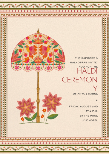 Embroidered Parasol by Chand Sitara