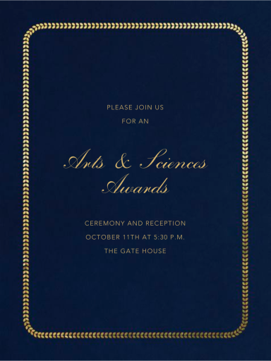Leaf Inner Bevel Border - Awards Ceremony Invitation by Paperless Post
