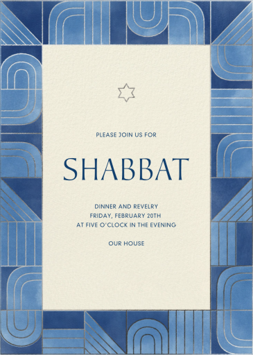 Groove - Shabbat Invitation by Paperless Post