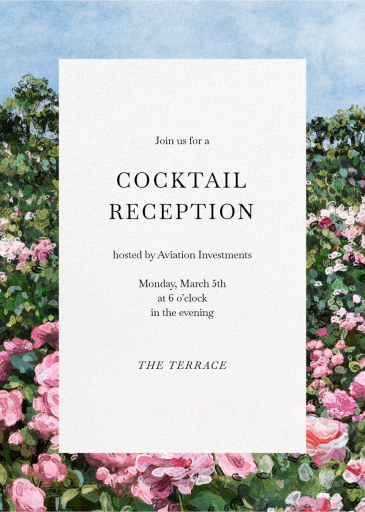 Garden Whimsy - Spring Party Invitation by Oscar de la Renta