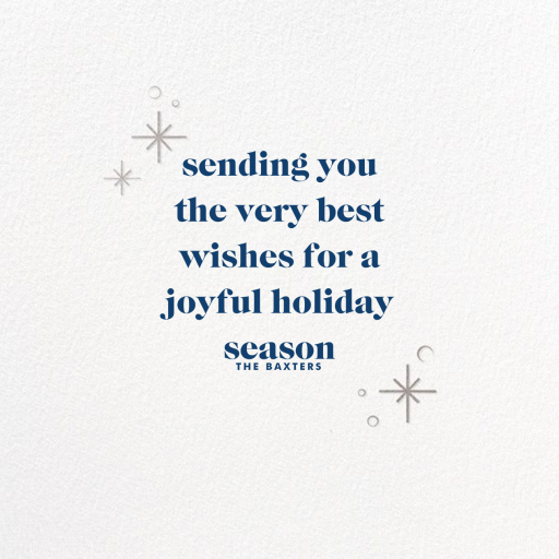 Celestial Snowflake - Holiday Card by Paperless Post - Back