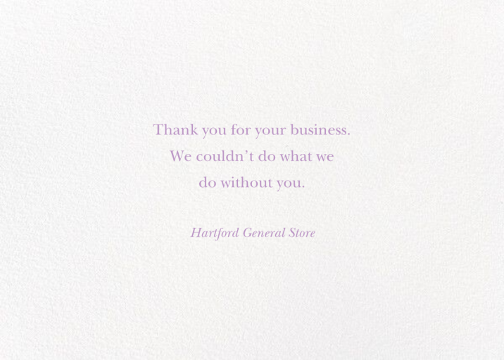 Purple Wildflower - Thank You Card by Felix Doolittle - Back