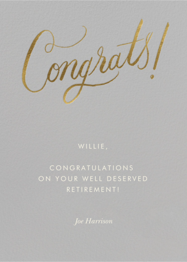 Golden Congrats - Congratulations Card by Rifle Paper Co.