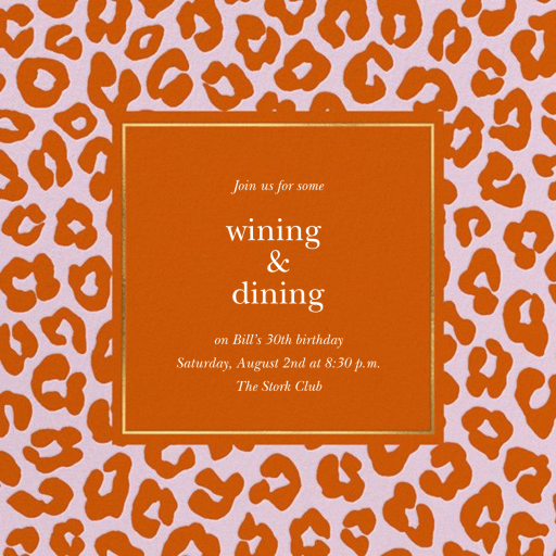 Leopard - Cocktail Party Invitation by kate spade new york