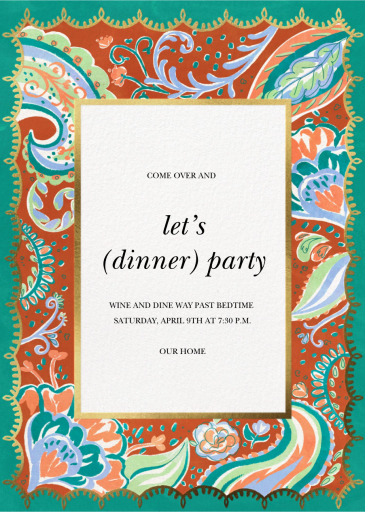 Pristine Paisley - Dinner Party Invitation by Paperless Post