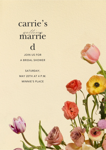 Prairial Photo - Bridal Shower Invitation by Putnam & Putnam - Back
