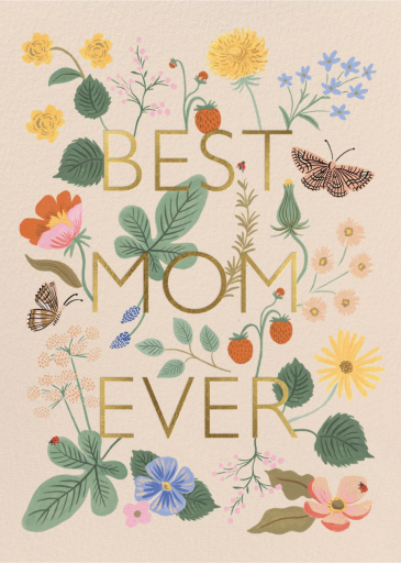 Strawberry Fields Best Mom - Mother's Day Card by Rifle Paper Co.