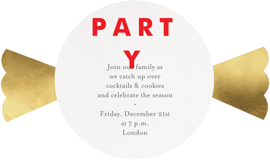 Sweet Holiday - Invitation by Meri Meri - Back