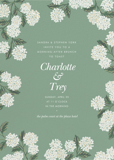 Framed Hydrangea - Wedding Brunch Invitation by Rifle Paper Co.