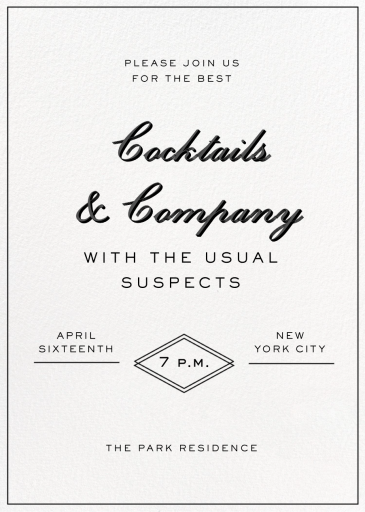 Double Diamond (Customizable Template) - Cocktail Party Invitation by Paperless Post