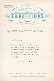 Open Letter - Drinks and Clinks by Annie Atkins
