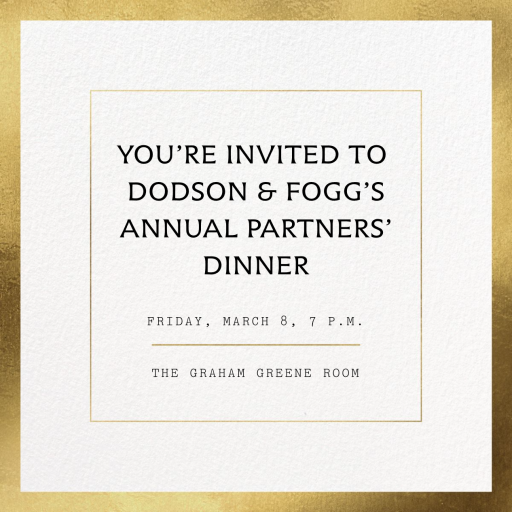 Foil Square - Business Dinner Invitation by Paperless Post