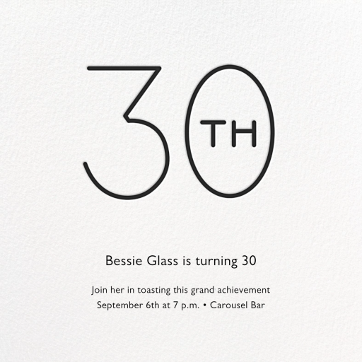 Decade - 30th Birthday Invitation by Paperless Post