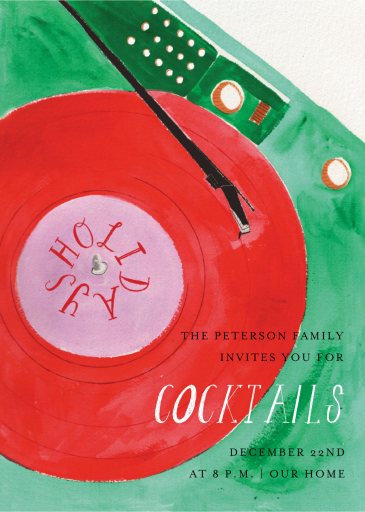 Holiday Records - Invitation by Mr. Boddington's Studio