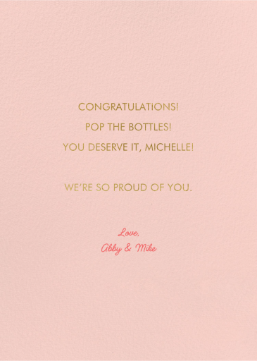 Bows and Petals - Greeting Card by Carolyn Suzuki Studio - Back