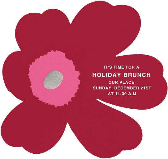 Flower Cutout - Holiday Party Invitation by Marimekko