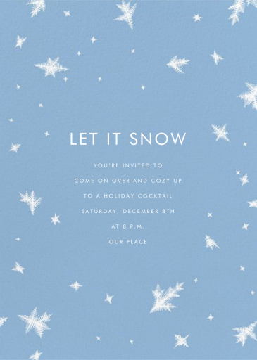 Snow Crystals - Holiday Party Invitation by Paperless Post