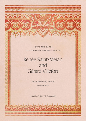 Golden Paisley - Save the Date by Paperless Post