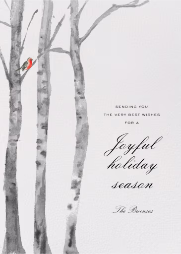 Birchwood - Business Holiday Card by Paperless Post