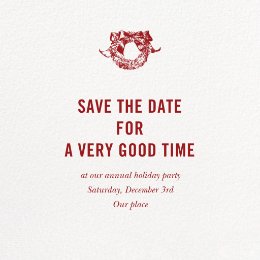 Ivory Plain - Holiday Save the Date by Paperless Post