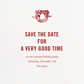Ivory Plain - Holiday Save the Date by Paperless Post