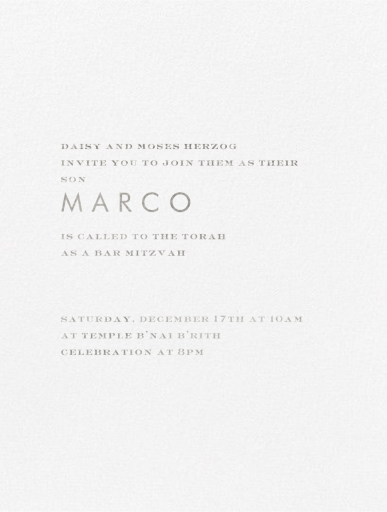 Brigid - Bar & Bat Mitzvah Invitation by Paperless Post
