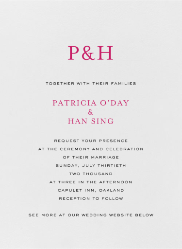 Pearl White Plain - Wedding Invitation by Crane & Co.