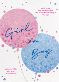 Cotton Candy Balloons - Gender Reveal Invitation by Paperless Post
