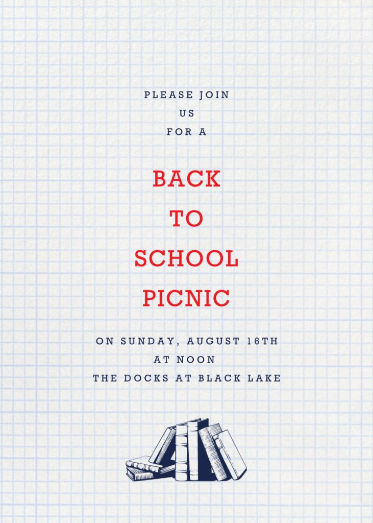 Graph Paper Invitation Send online instantly RSVP tracking