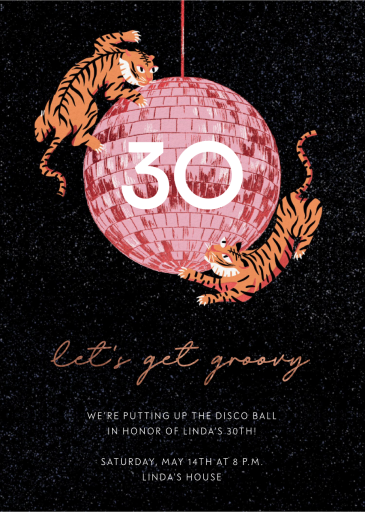 Disco Tiger - Invitation by Sketch Design Studio
