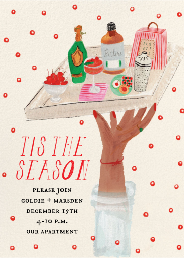 Holiday Hand - Holiday Party Invitation by Mr. Boddington's Studio