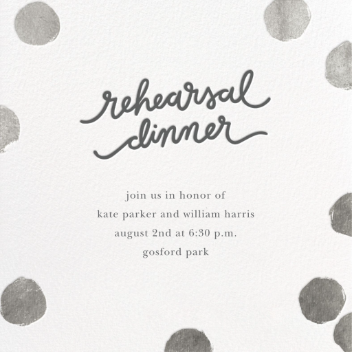 Big Dot Rehearsal Sugar Paper - Rehearsal Dinner Invitation by Sugar Paper
