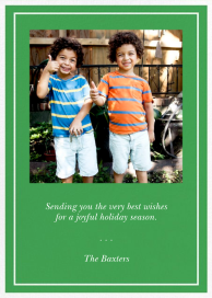 Double Border Square Photo - Holiday Card by Paperless Post