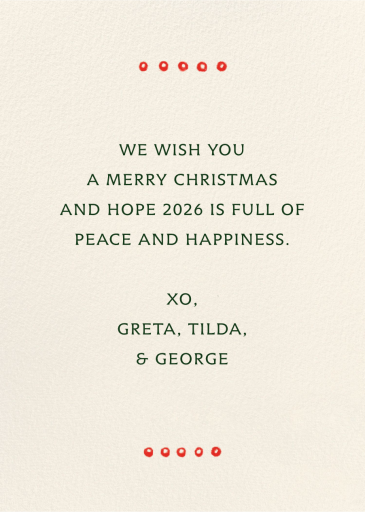 Ribbon Trim - Christmas Card by Mr. Boddington's Studio - Back