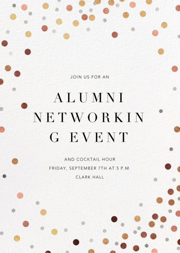 Coriandoli - Alumni Event Invitation by Paperless Post