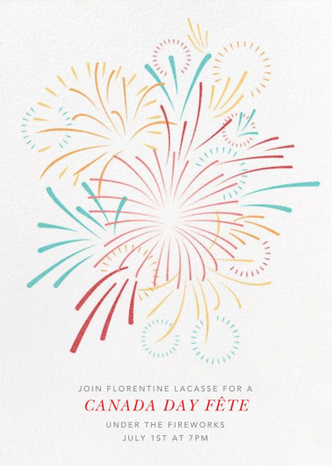 Skybursts - Canada Day Invitation by Paperless Post