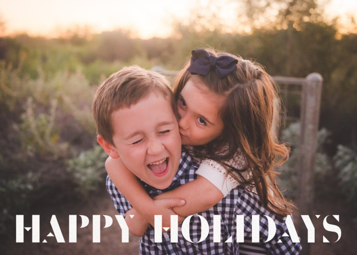 Stenciled Text Overlay (Photo) - Holiday Card by Paperless Post