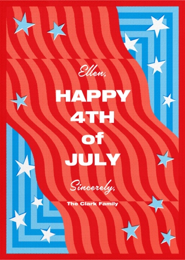 Funky Flag - Greeting Card by Paperless Post