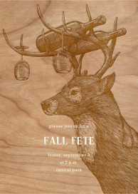 Buck and Wine - Fall Party Invitation by Paperless Post